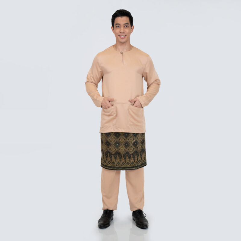 Polo Haus - Baju Johor Teluk Belanga Slim Fit (Light Brown)