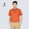 Polo Haus - Men’s Regular Fit Cotton Print Short Sleeve (orange)