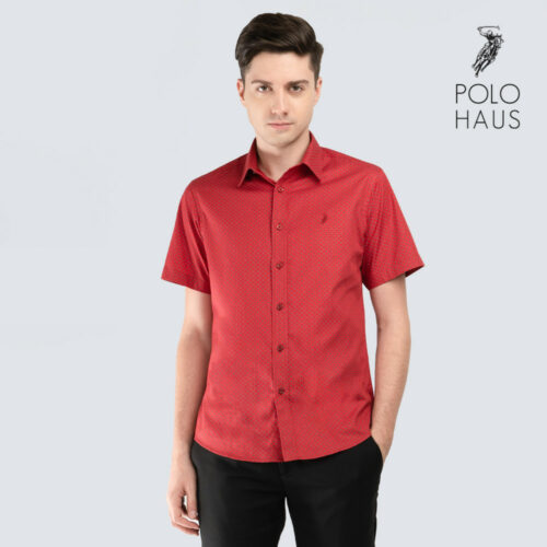Polo Haus - Men’s 100% Cotton Signature Fit Short Sleeve (red)