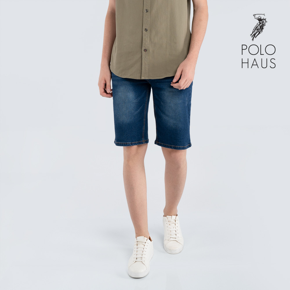 Polo Haus - Men’s Stretch Denim Shorts (dark blue)
