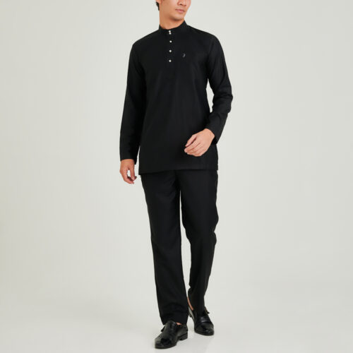 Polo Haus – Baju Melayu Cekak Musang Slim Fit (Black)