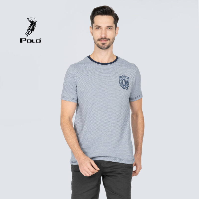 Polo Haus - Men’s Regular Fit Striped T-Shirt (navy)