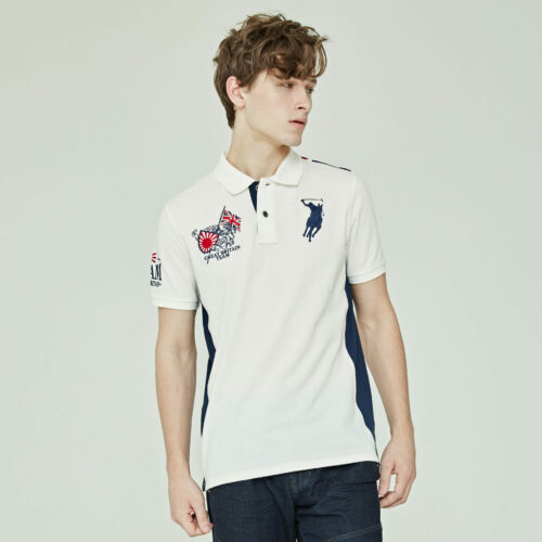 Polo Haus - Men’s Regular Fit Great Britain Team Polo Tee (beige)