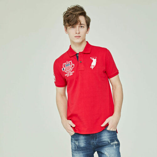 Polo Haus - Men’s Regular Fit US Team Polo Tee (red)