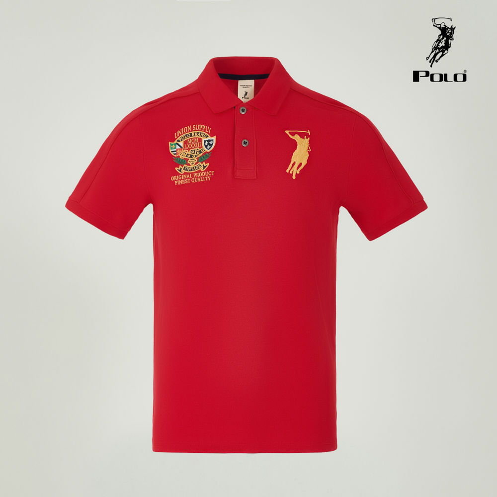 Polo Haus - Men’s Regular Fit Polo Tee (red)