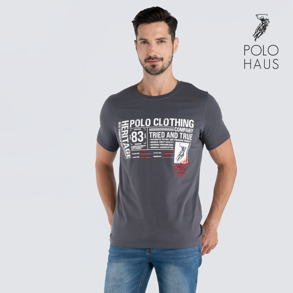 Polo Haus - Men’s Signature Fit T-Shirt (charcoal)