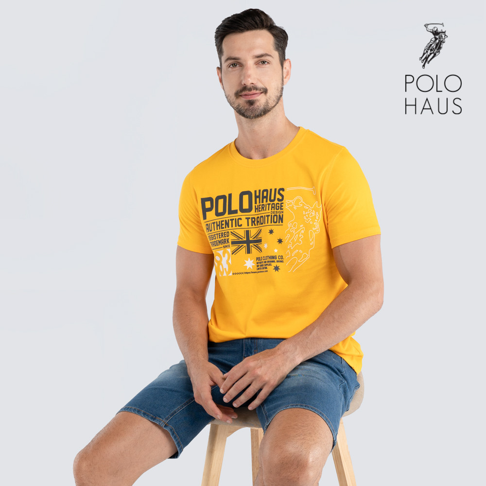Polo Haus - Men’s Signature Fit T-Shirt (golden yellow)
